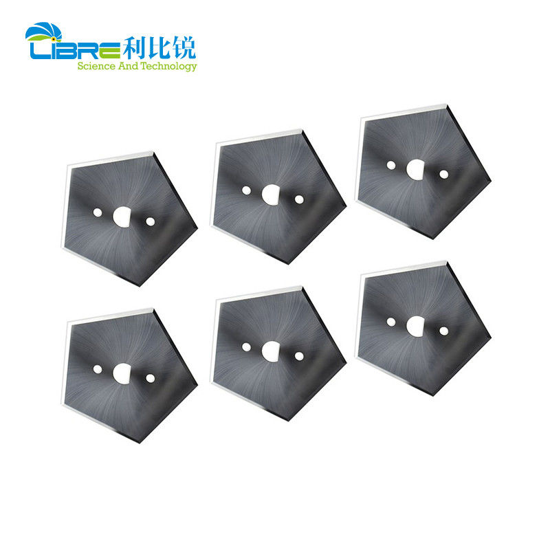 Couteau pentagonal 40,9 mm HRA89 Lames de fente industrielles pour la machine de fabrication de sacs de ciment